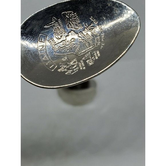 Lot Of 2 Bar Harbor Maine Lobster Embossed Graphic Silver Mini Spoon Collectible - Picture 5 of 12
